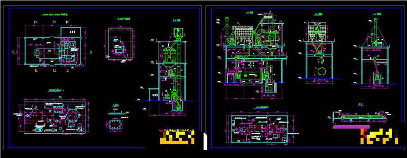 生料磨工艺布置图CAD机械图纸
