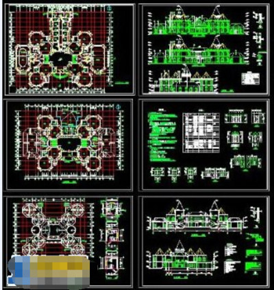 欧版幼儿园cad建筑施工图纸