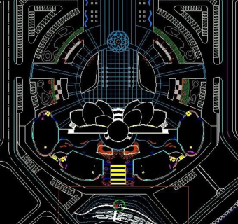 中心广场景观CAD图