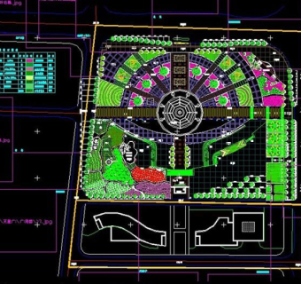 广场绿化设计CAD图纸
