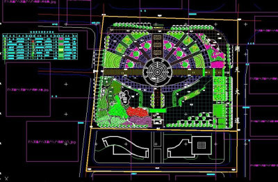 广场绿化设计CAD图纸