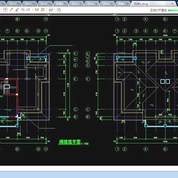 三种面积联排双拼别墅建筑CAD方案设