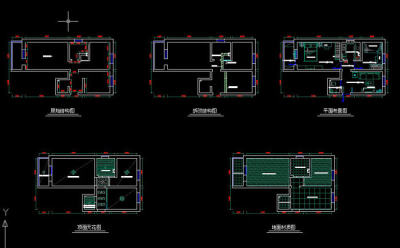 小户型家装CAD设计图纸3D模型