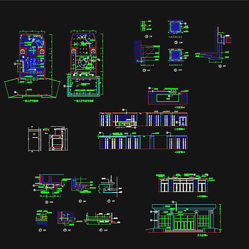 大厅全套施工图CAD图纸