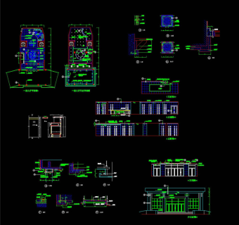 大厅全套施工图CAD图纸