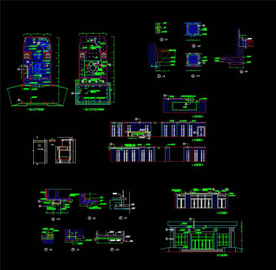 大厅全套施工图CAD图纸
