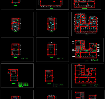 美容院全套装修平面图CAD图纸