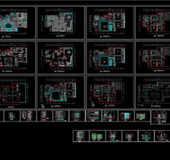 复式家装cad设计方案CAD图纸