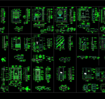 客厅鞋柜图块CAD图纸