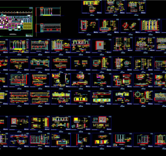 休闲酒店装修设计施工图CAD图纸