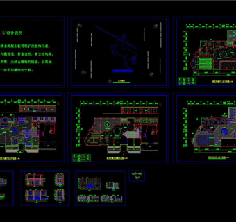 艺术展馆cad装修图