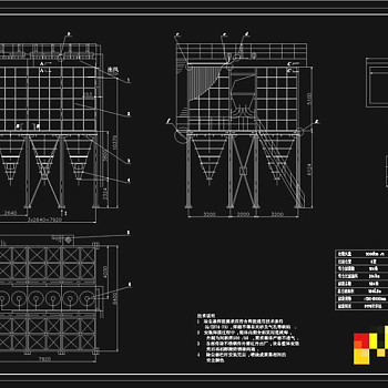 布袋除尘器CAD机械图纸