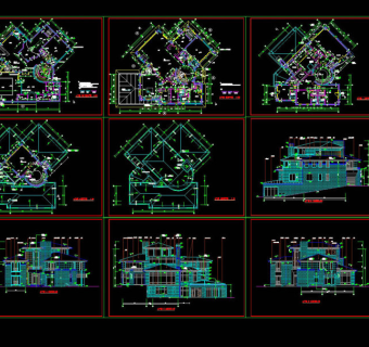 北京某经典别墅全套施工图CAD图纸