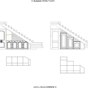 楼梯楼梯柜子CAD