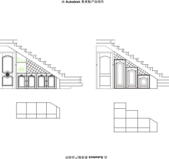 楼梯楼梯柜子CAD
