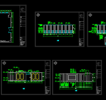 木塑材料墙面装潢CAD