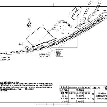 CAD植物园民俗村规划设计护坡平面图