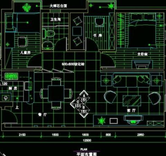 cad居室卧室全套图片