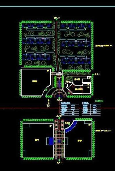 居住区cad平面规划图图片