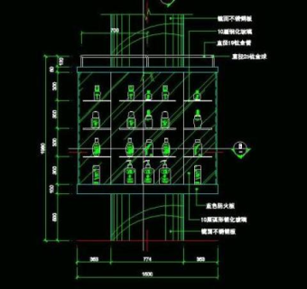 cad之化妆道具店面布置图片
