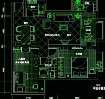 cad居室卧室全套图片