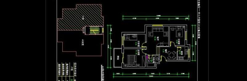 cad三室两厅平面图图片