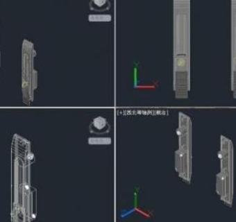 门锁cad三维实体图图片