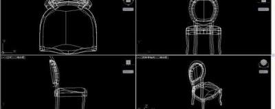 cad原创高难度欧式椅子建模图片