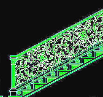 栏杆、柱子、雕花、门、装饰主题CAD图块素材-21