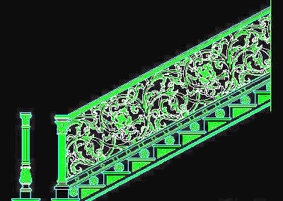 栏杆、柱子、雕花、门、装饰主题CAD图块素材-21