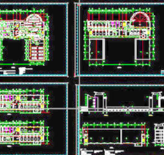 学校食堂建筑施工图CAD详图经典实例-6