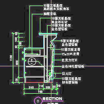 吧台CAD详图、CAD娱乐空间图纸素材免费下载-6