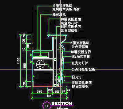 吧台CAD详图、CAD娱乐空间图纸素材免费下载-6