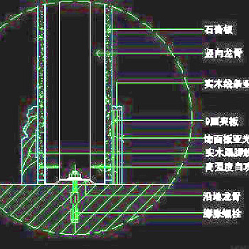 隔墙cad详图、装饰构造cad详图、装修施工图纸免费下载-20