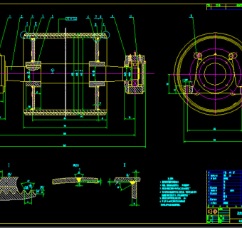 3B4122改向滚筒CAD图纸