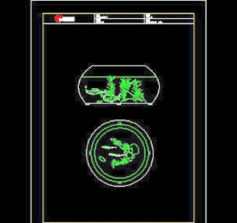 鱼缸CAD饰物陈设图纸素材3