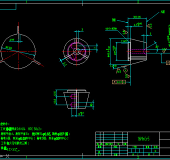 麻花钻头夹头零件图CAD图纸