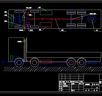 货运车总体布置图CAD图纸