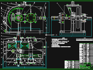一种二级同轴式减速机装配图CAD图纸
