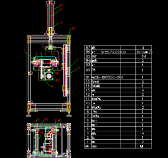 链传动提升机CAD图纸