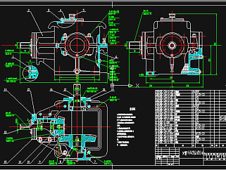 锥齿轮减速器CAD图纸