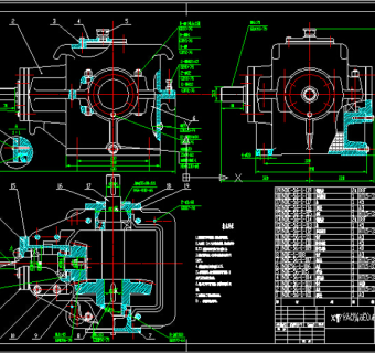 锥齿轮减速器CAD图纸