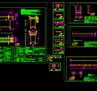 平顶链板输送机（套图）CAD图纸