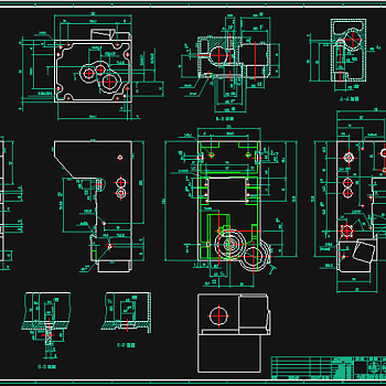 一种钻床齿轮箱CAD图纸