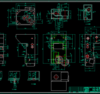 一种钻床齿轮箱CAD图纸