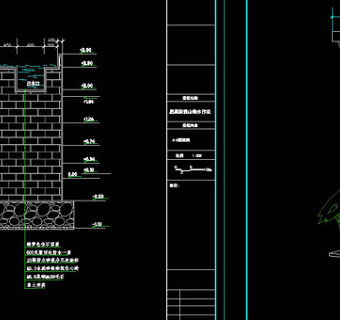 假山叠水做法cad图纸