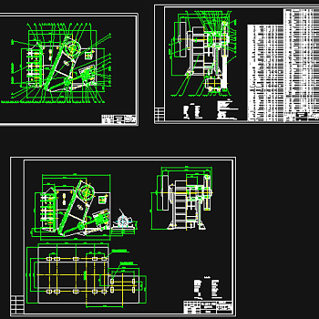 颚式破碎机总图CAD图纸