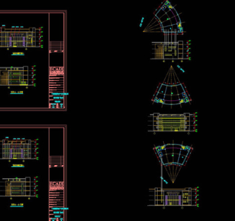立面餐厅cad图稿素材