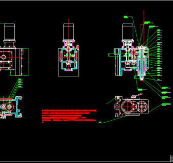 铣床主轴箱装配图CAD图纸