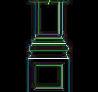 中式柱子CAD图块素材18